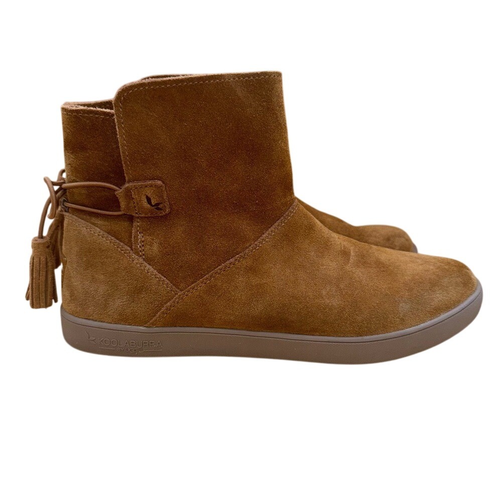 Koolaburra by UGG‎ Skyller Chestnut Suede Ankle Boots, Women's Size 9, EUC
